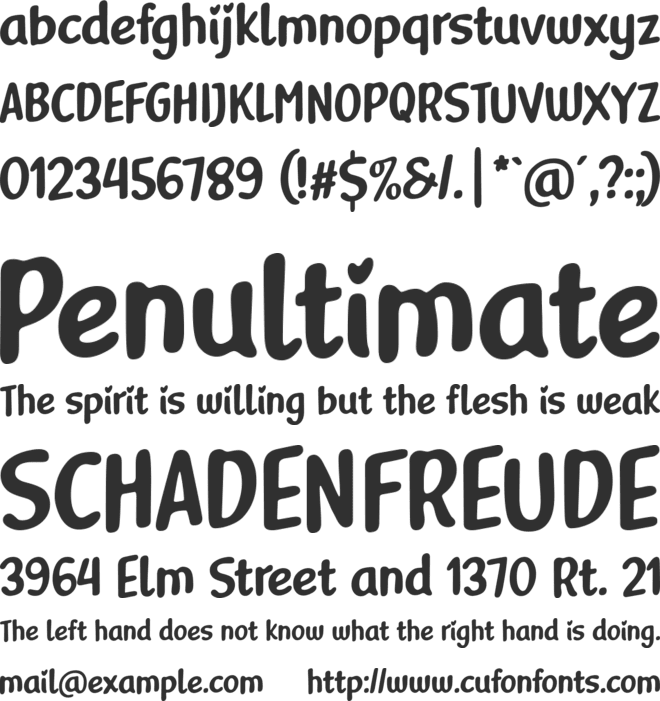 Delightious font preview