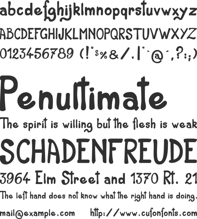 Zorgho_PersonalUseOnly font preview
