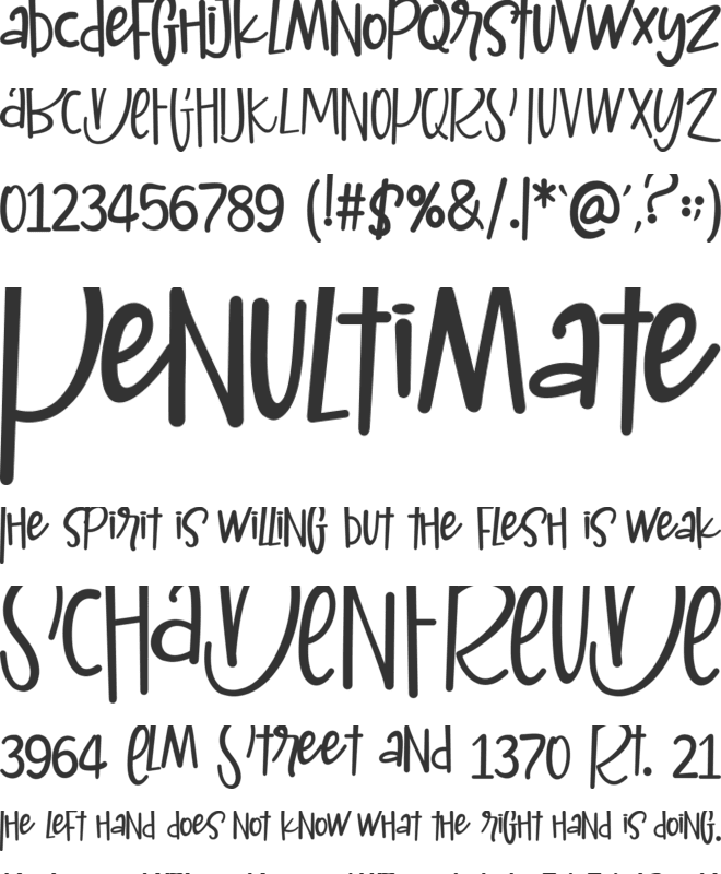 Mileadila font preview