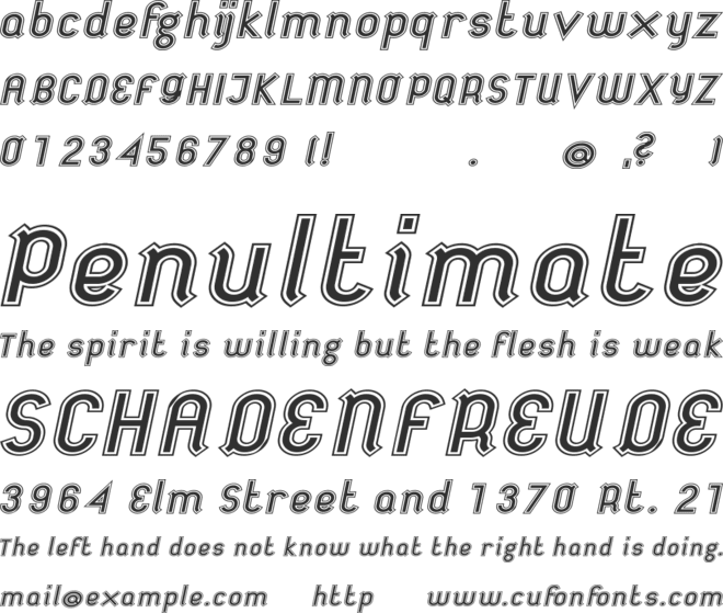Futile Extra Italic font preview
