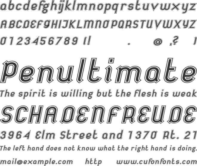 Futile Extra Italic font preview