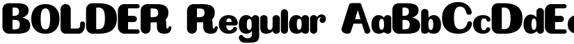 BOLDER Regular font