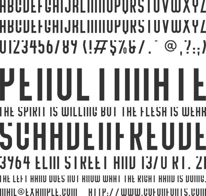 Bivoac font preview