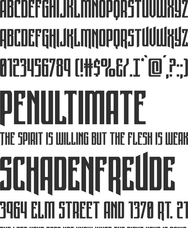 Night Traveler font preview