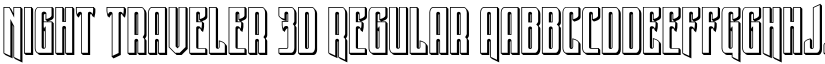 Night Traveler 3D Regular font