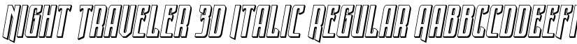 Night Traveler 3D Italic Regular font