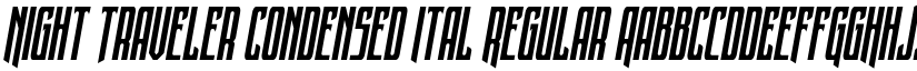 Night Traveler Condensed Ital Regular font