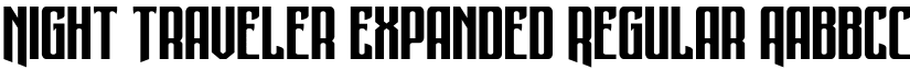 Night Traveler Expanded Regular font