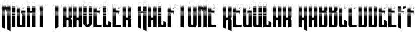 Night Traveler Halftone Regular font