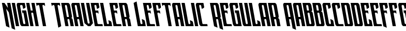 Night Traveler Leftalic Regular font