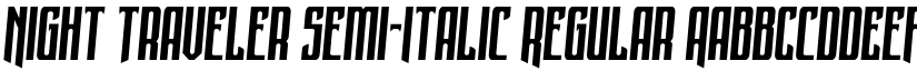 Night Traveler Semi-Italic Regular font