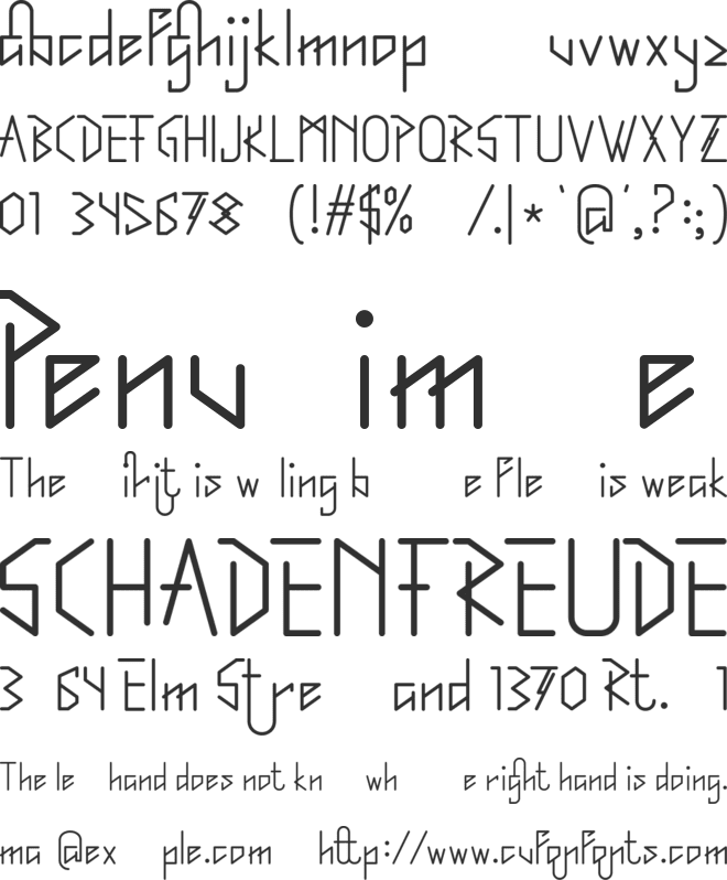 Digichild font preview