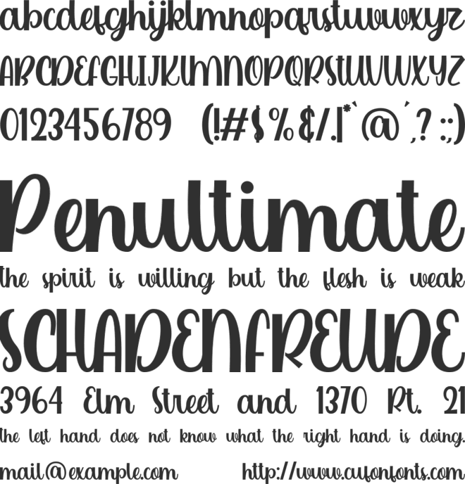 Bright Sunkiss Personal Use Onl font preview