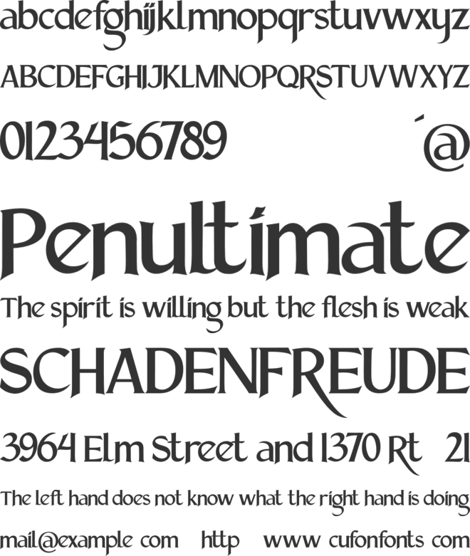 DRAGON FIRE font preview