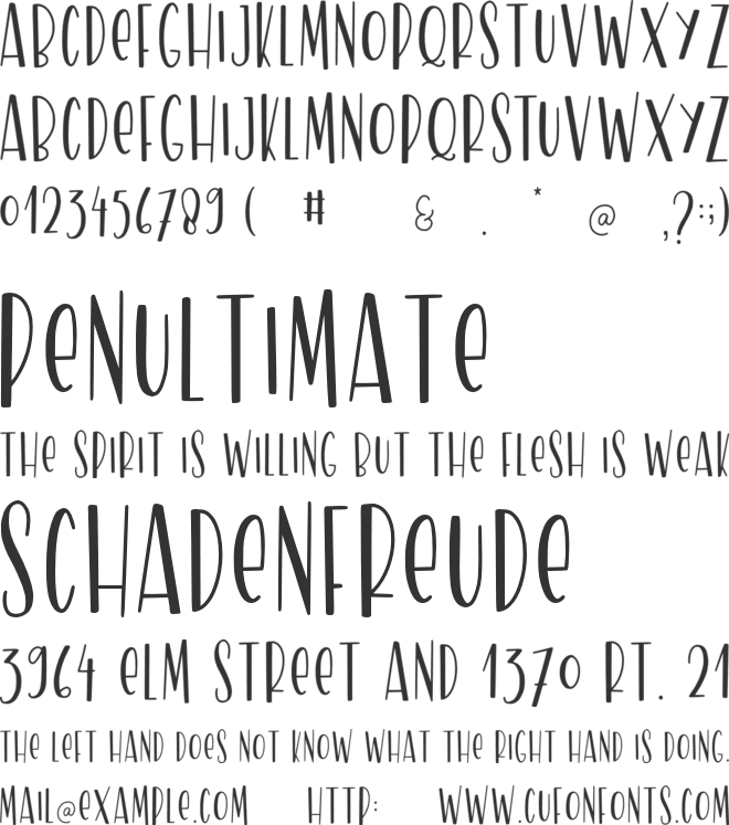 Modern Leaves font preview