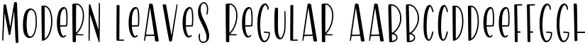 Modern Leaves Regular font