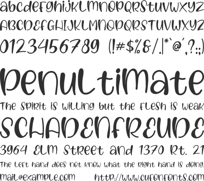 Blooms font preview