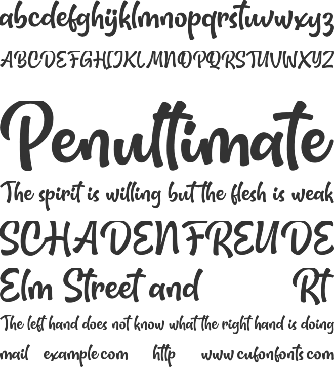 Velfo font preview