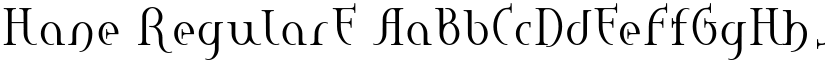 Hane RegularE font