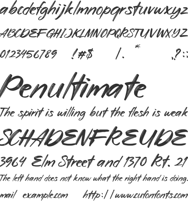 Aryzena font preview
