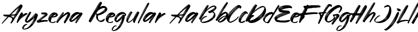 Aryzena Regular font