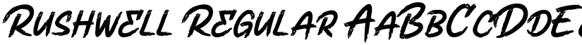 Rushwell Regular font