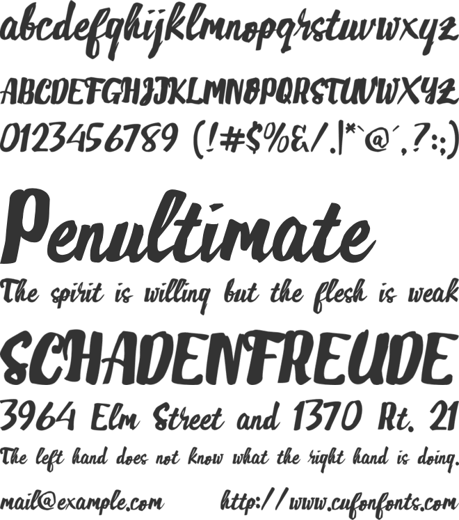 Monday Phobia font preview