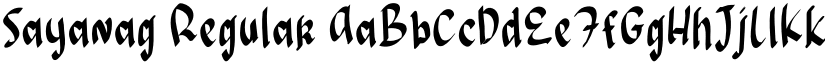 Sayanag font download