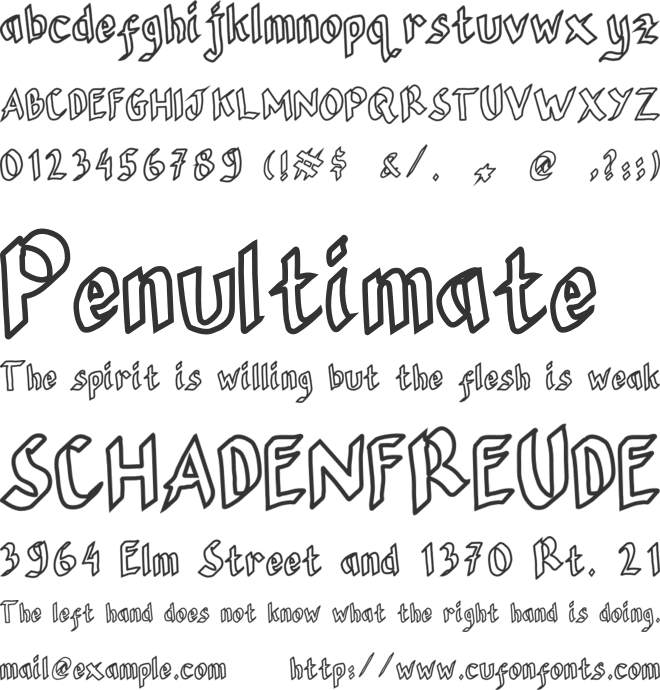 Gasgass font preview