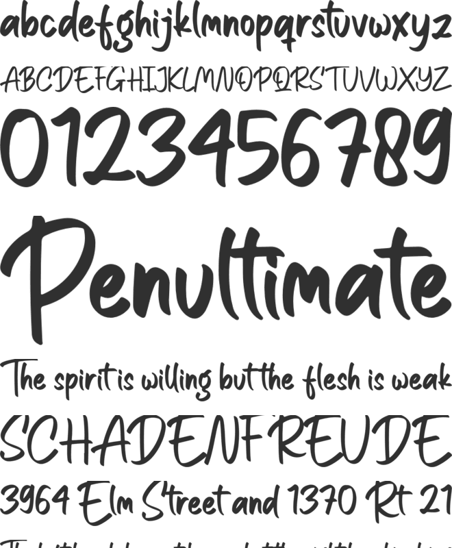 Angellia font preview