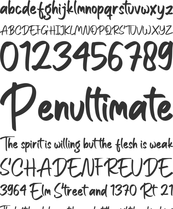 Angellia font preview