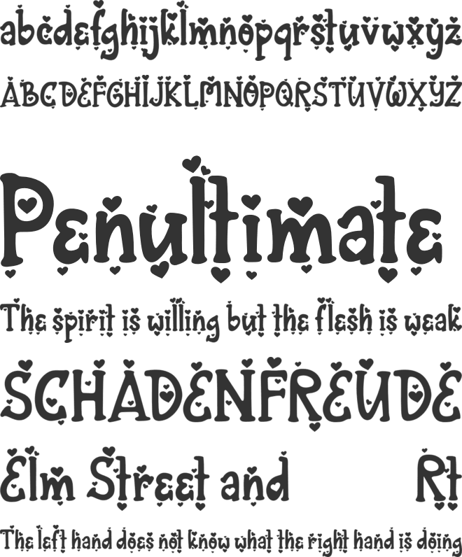 Fontarian Sweet Heart font preview