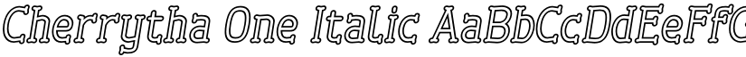 Cherrytha One Italic font