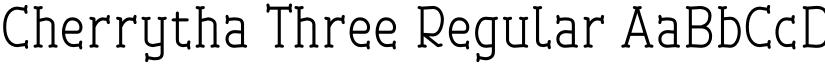 Cherrytha Three Regular font