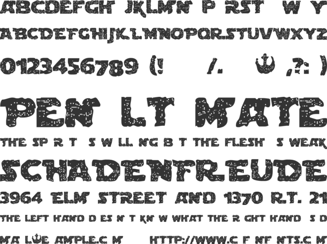 Blown Droid font preview