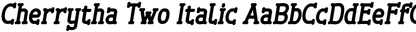 Cherrytha Two Italic font