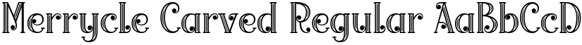 Merrycle Carved Regular font
