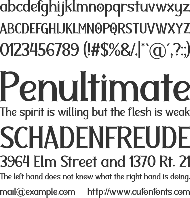 Twolank font preview