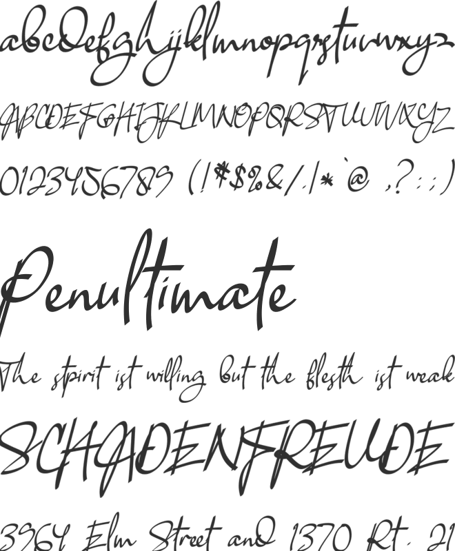 Elestyles font preview