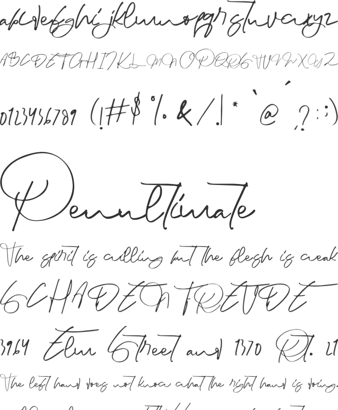 Bensue font preview