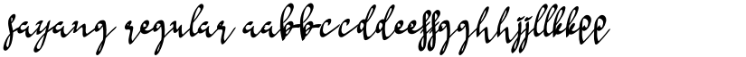 Sayang Regular font