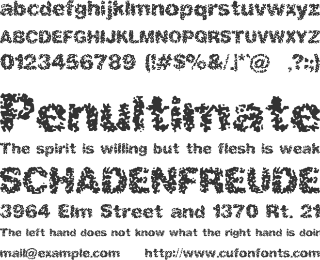 Spastic BRK font preview