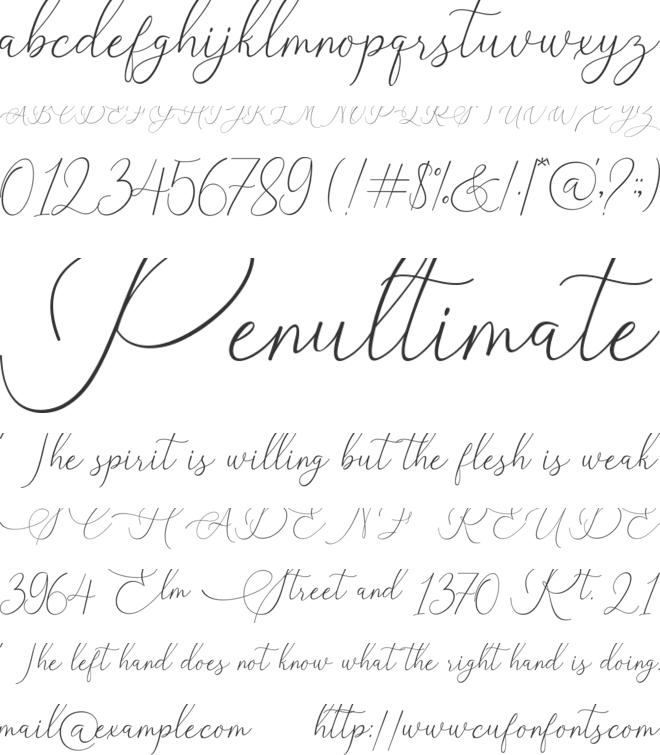 Belinda Carolyne font preview