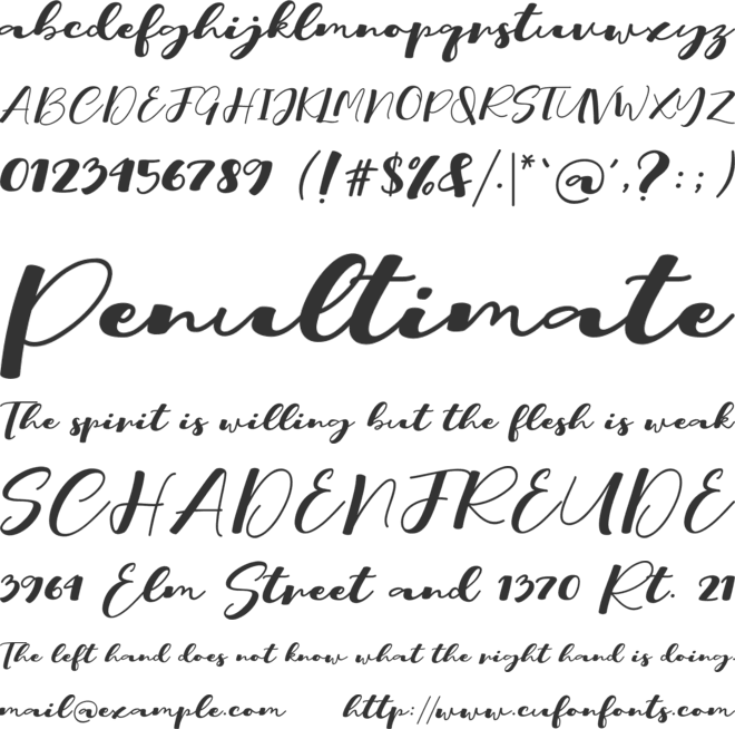 Rich font preview