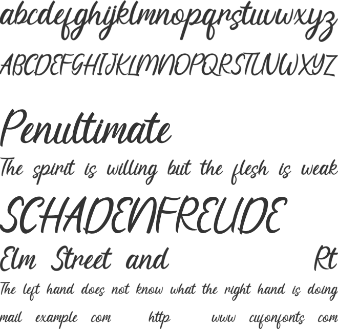 Khageats font preview