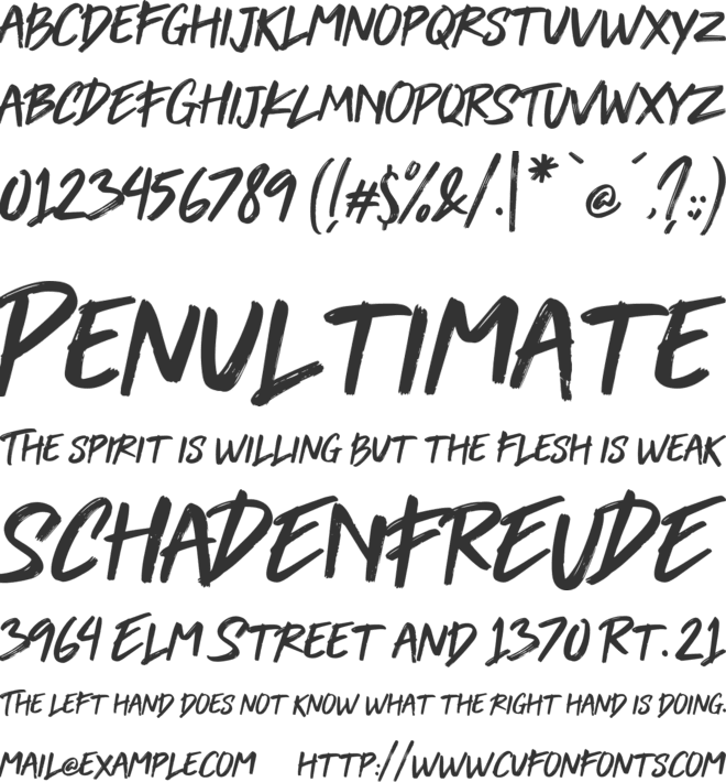 Venomica font preview