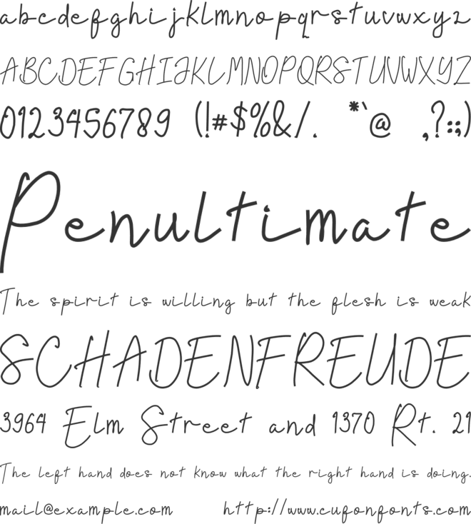 Helavionitta font preview