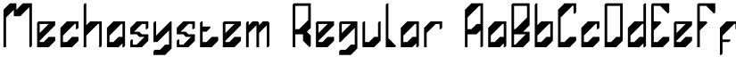 Mechasystem Regular font
