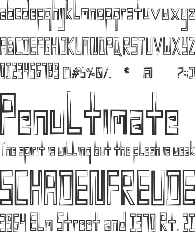 Adaaba font preview