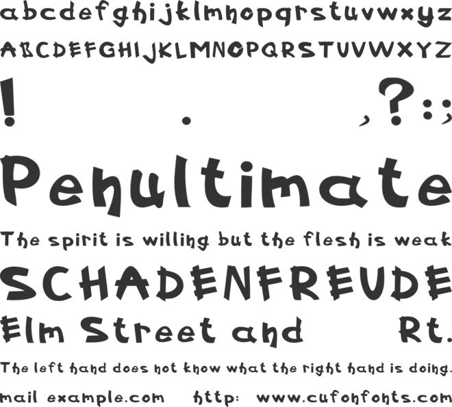 Bhana font preview